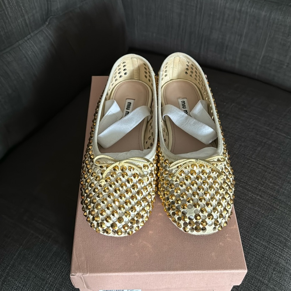 MIU MIU flats Leather ballerinas